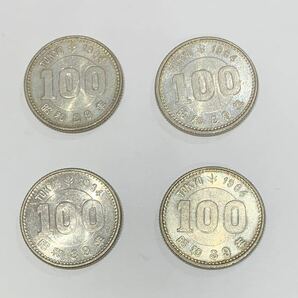 6301-6337 古銭 100円銀貨 稲穂 3枚 東京オリンピック 4枚 合計7枚の画像6