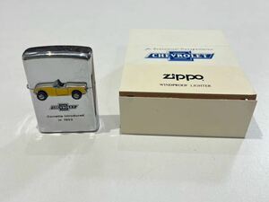 6580-8 ZIPPO オイルライター CHEVROLET 専用木箱入 ライター ジッポー ※フリント回転確認済　