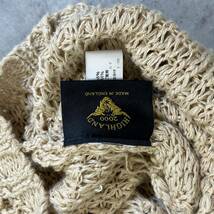 【麻×綿】HIGHLAND 2000 イギリス製　ニット帽 手編み ニットキャップ レディース　ナチュラル　ベージュ　G177_画像6