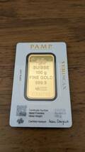 PAMP Suisse .9999 Fine Gold Bar パンプ スイス 100g ゴールドバー 24K_画像2