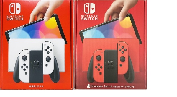 【新品未開封】２台セット 任天堂 Nintendo Switch 有機ELモデル ホワイト+マリオレッド 本体 ニンテンドースイッチ【送料無料】