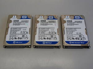 ◆１円スタート 2.5HDD S-ATAノート用 320GB×3個◆