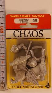 K-8 metal figure CHAOS JUGGERNAUT OF KHORNE CITADEL MINIATURES under Dell miniature 