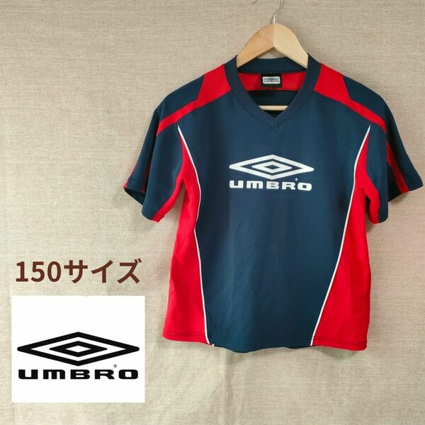 アンブロ UMBRO　150 半袖 サッカー プラクティスシャツ Tシャツ フットサル 半袖Tシャツ ネイビー　スポーツ