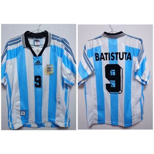 adidas　1998 World cup　アルゼンチン代表　Argentina　バティストゥータ　Batistuta　ネームナンバーフロッキー