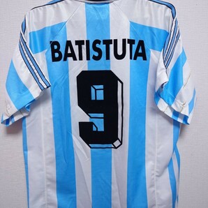 adidas 1998 World cup アルゼンチン代表 Argentina バティストゥータ Batistuta ネームナンバーフロッキーの画像3
