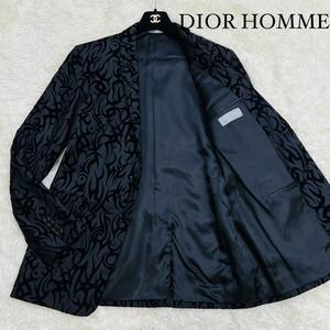  super ultra rare /18aw/ beautiful goods / Dior Homme *Dior Hommeto rival pattern tailored jacket black black 52 XL