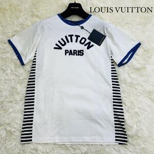 新品/現行/ルイヴィトン◎LOUIS VUITTON Vuitton Paris Tシャツ 23SS Tシャツ 半袖 ボーダー レディース ユニセックス