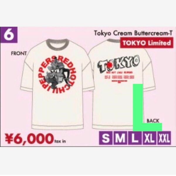レッチリ　Tokyo Cream Buttercream-Tシャツ　L