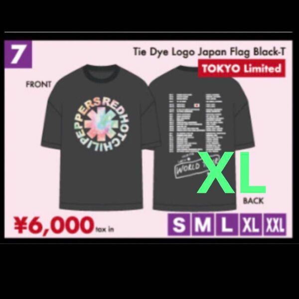 東京限定 レッチリ 東京ドーム2024 ツアーTシャツ 来日公演グッズ　XL