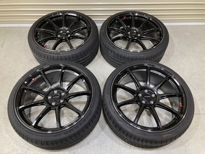 美品 '22年製 CROSS SPEED RS9 19インチ 8.5J +45 PCD100 5H MINERVA F205 235/35R19 4本 BRZ 86 ZN6 E1635)