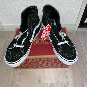 新品　送料無料　27cm　VANS　スケートハイ　SK8-HI　US企画　海外正規品　カジュアル　ストリート　ブラック　ホワイト