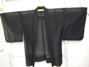 YA5373　和装　レトロ　可愛い　紗　夏羽織　羽織　絹　身丈約82㎝/裄約63.5㎝　リメイク素材　材料
