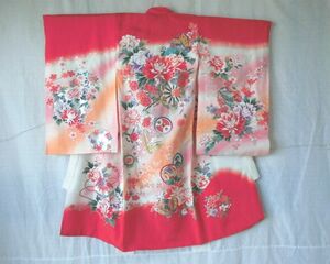 * ребенок кимоно для девочки "Семь, пять, три" праздничная одежда цветок . бабочка документ sama 