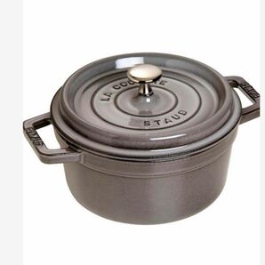 ストウブ(Staub) 「 ピコ ココット ラウンド グレー 22cm 新品