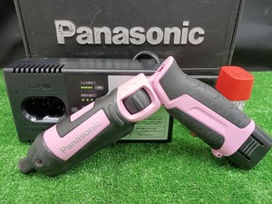 中古品 Panasonic パナソニック 7.2V 1.5Ah スティック インパクトドライバー EZ7521LA2S-P バッテリー2個 充電器付