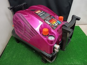 【訳あり】中古品 MAX マックス 高圧4口 45気圧 エアコンプレッサー AK-HH1270E2 タンク11L ブライトマゼンタ 限定色