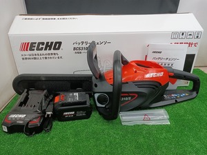 未使用品 ECHO エコー 36V バー30cm バッテリー チェンソー BCS310/S バッテリー 充電器付 【3】