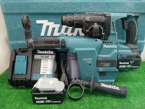 中古品 makita マキタ 18V 6.0Ah 24mm 充電式 ハンマドリル HR244DRGXV 集じん付