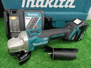 中古品 makita マキタ 18V 5.0Ah×1 100mm 充電式 ディスクグラインダー GA404DRT バッテリー1個 充電付