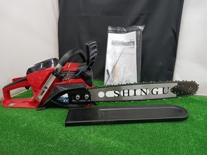 未使用品 SHINGU 新宮 40cm エンジンチェンソー XV430D 排気量42.9cc 燃料タンク容量400cc