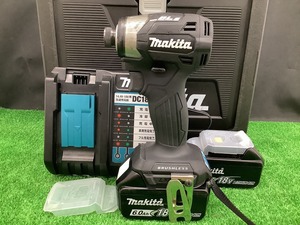 中古品 makita マキタ 18V 6.0Ah 充電式 インパクトドライバ TD173DRGXB 黒 全周リング 発光LEDライト 【3】