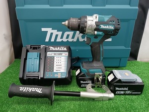 中古品 makita マキタ 18V 6.0Ah 充電式 ドライバドリル DF486DRGX バッテリー2個 充電器付