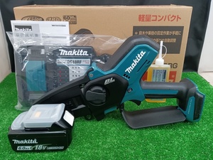 未使用品 makita マキタ 18V 6.0Ah 100mm 充電式 ハンディソー MUC101DRG バッテリー1個 充電器付