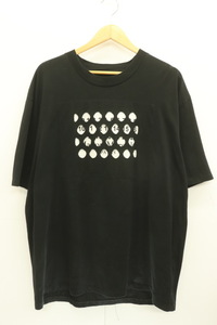 【中古】 Maison Margiela メンズTシャツ 46 20AW PUNCHED HOLES T-SHIRT Maison Margiela 46 黒 ブラック プリント