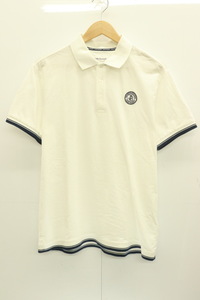 【中古】 - メンズポロシャツ 6 Short Sleeve Knit Polo - 6 白 ホワイト 紺 ネイビー ワッペン