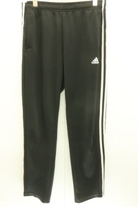 【中古】 adidas メンズジャージパンツ L 3 STRIPES WARM UP PANTS adidas L 黒 ブラック 刺繍 ロゴ