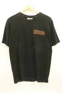 【中古】 - メンズTシャツ L OLAF STRAIGHT NEON GRADIENT T-SHIRT BALR. L 黒 ブラック オレンジ 橙 プリント