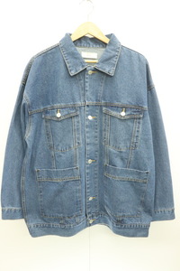 【中古】 Couleur Meler メンズデニムジャケット Gジャン L trucker denim jacket Couleur Meler L インディゴブルー 藍 無地