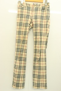 【中古】 BURBERRY LONDON レディースパンツ 38 パンツ BURBERRY LONDON 38 ベージュ 肌色 ノバチェック