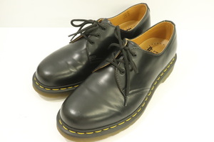 【中古】 DR.MARTENS メンズレザーシューズ UK9 3ホール DR.MARTENS UK9 黒 ブラック レザー