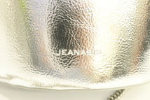 【中古】 JEANASIS レディースショルダーバッグ - フェイクレザー巾着バッグ JEANASIS - 銀 シルバー ロゴ_画像5