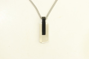 [ used ] Calvin Klein men's necklace - necklace Calvin Klein - silver silver Logo 