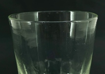 古 和ガラス その7 ウラン 反応あり タンブラー グラス カット ガラス 硝子/検：氷 コップ 和ガラス レトロ 大正 昭和 剣先 底厚_画像4