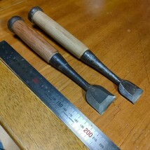 追入鑿 左助弘 寸0,寸2　検】 鑿 のみ ノミ 大工 大工道具 職人 DIY chisel_画像1