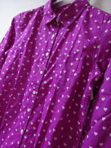 未使用品 GAP KIDS 長袖シャツ ハート柄 パープル 紫 キッズ 子供服 160 ギャップ_画像2