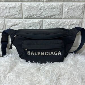 美品【BALENCIAGA】ボディバッグ ウエストバッグ ウエストポーチ 黒