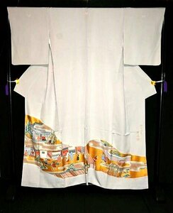 Art hand Auction [Calidad superior] Como nuevo, artista Yuzen pintado a mano [Yamashita Seiei] Rakuchu Rakugai, 5 crestas, lavado en seco, tomesoda coloreada, longitud 158, 5 cm, ancho de la manga 65, 5 cm, T3310, moda, kimono de mujer, kimono, tomesode