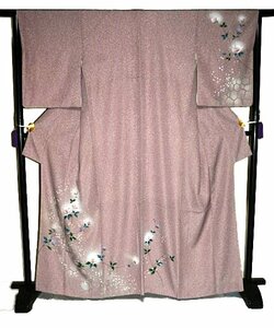 Art hand Auction [Top quality] Like new, hand-dyed, hand-painted, with glitter, floral motifs, elegant formal kimono, length 165cm, sleeve length 65cm, Y3309, Women's kimono, kimono, Visiting dress, Ready-made
