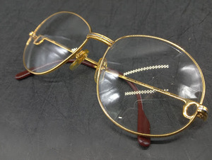 ▽ 【307】 カルティエ パリス トリニティ メガネ / Cartier アイウェア Eyewear 眼鏡 ボストン？ フレーム フランス製 伊達