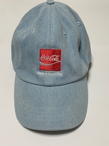 Coca-Cola コカ・コーラ CAP ローキャップ 帽子 デニム調 展示未使用品　②