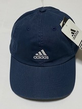 アディダス adidas 吸湿速乾 ADJUSTABLE CAP ローキャップ 帽子 カレッジネイビー 展示未使用品_画像1