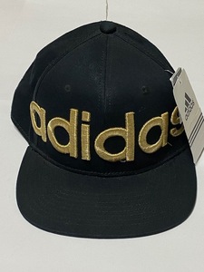 adidas Adidas SNAPBACK зажим задний .. скорость .Cap колпак шляпа черный / Gold экспонирование не использовался товар 