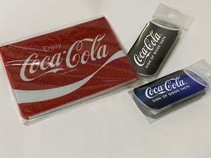 Coca-Cola コカ・コーラ グリッター A6 リング ノート + 付箋 2点 （同柄） 展示未使用品