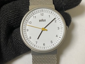 BRAUN　ブラウン ホワイトダイヤル メタルメッシュベルト レディースサイズ 腕時計 BNH0031WHSLMHL 展示未使用品　