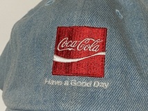 Coca-Cola コカ・コーラ CAP ローキャップ 帽子 デニム調 展示未使用品　②_画像6